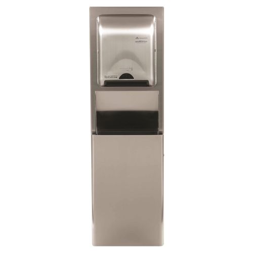 Georgia-Pacific Trash Receptacle Unit, 12 Gallon, Stainless Steel